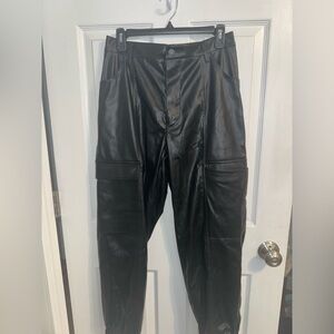 Madden NYC Black Leather Pants